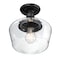 Westinghouse Fixture Ceiling Outdr SemiFlush-Mount 60W Schoolhous 9In Txt, Black Clear Sd Glass 6120900 - alternate 2